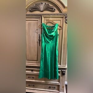 Women’s Satin Green Dress